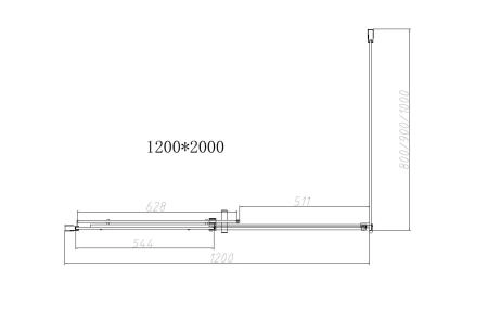 Душевой уголок Vincea Dice VSR-4D1012CL, 1200*1000, хром, стекло прозрачное