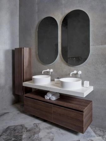 Раковина Boheme LV204 Corian Matt White 40*13см 819-MW