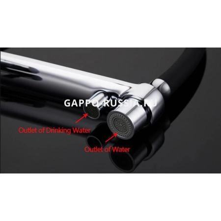 Смеситель Gappo G4398-7 для кухни хром черный