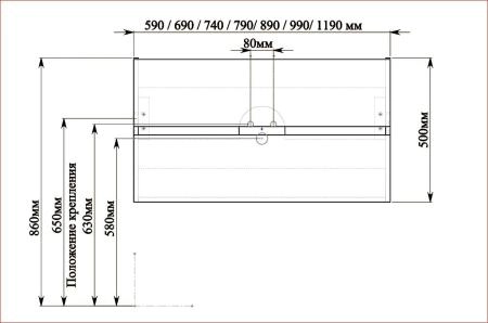 Тумба SANVIT Кубэ-2 100 подвесная Белый без раковины