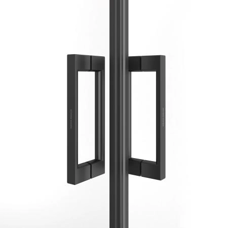 Душевой уголок Kerama Marazzi LINDO ЛИНДО LN.100.SSD.BLK.M раздвижной с функцией плавного открывания и закрывания, квадратный, 100х100х195, матовый черный