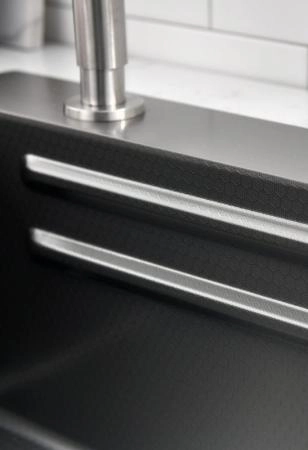 Мойка кухонная Esbano CASCADE-2 750х450х220 оружейная сталь PVD покрытие