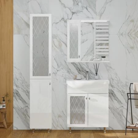 Тумба для ванной Volna Milena 70.2D белый глянец напольная (Балтика) раковина отдельно