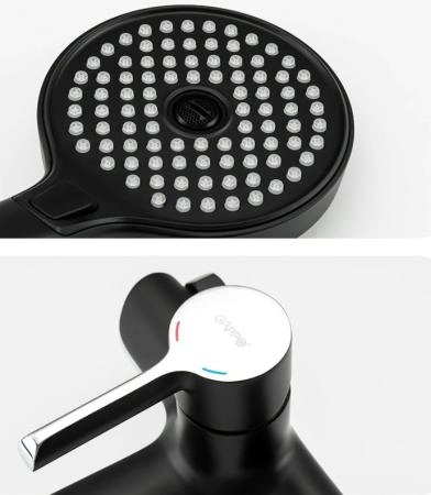 Смеситель для ванны Gappo G3203-6 чёрный/хром