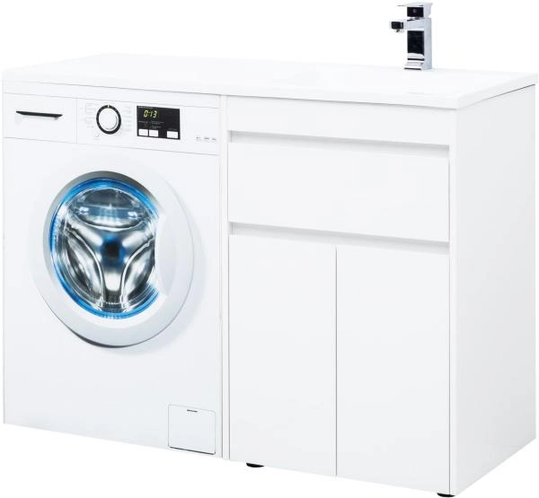 Тумба под раковину Aquanet Токио 58 белый (напольная, 1 ящик, 2 дверцы)