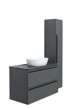 Тумба под раковину LA FENICE Elba Grigio TWIN серый 100 FNC-01-ELB-G-100-2 серый матовый зелёный матовый