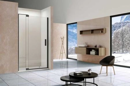 Душевая дверь Vincea Extra VDP-1E8090CLB, 800/900, черный, стекло прозрачное