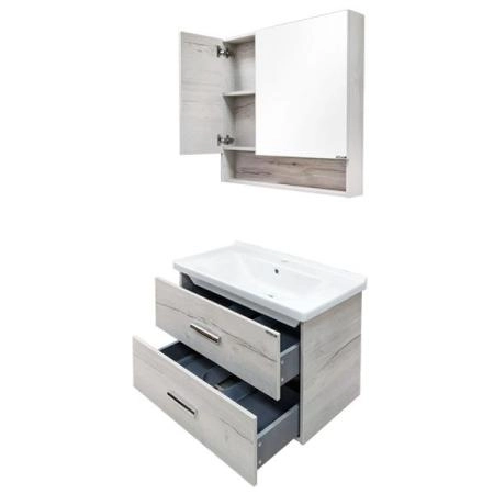 Тумба с раковиной Comforty Парма-80 дуб дымчатый