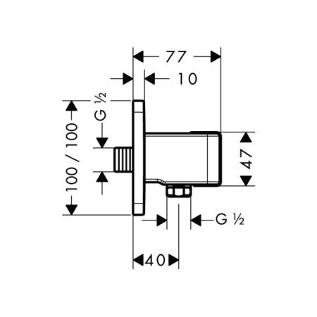 Axor Urquiola 11626000 настенный держатель лейки