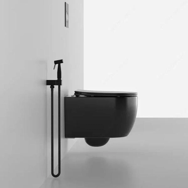 Унитаз Cerutti SPA OGLIO Aria MB подвесной безободковый черный матовый CT9239 (485х365х350)