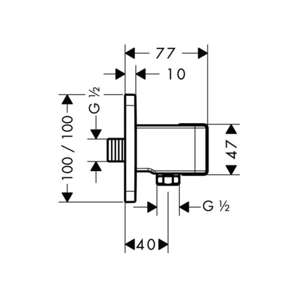 Axor Urquiola 11626000 настенный держатель лейки