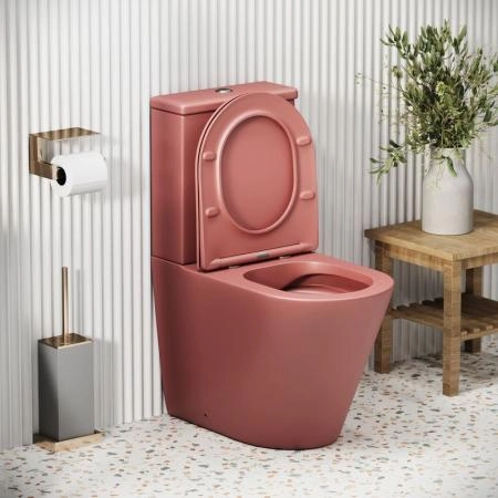 Унитаз Grossman GR-4480PIMS Color (620*365*810) РОЗОВЫЙ МАТОВЫЙ напольный Безободковый