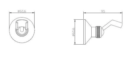 Держатель для душа ESKO SH105Br бронза сатин
