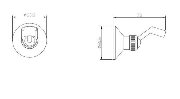 Держатель для душа ESKO SH105Br бронза сатин