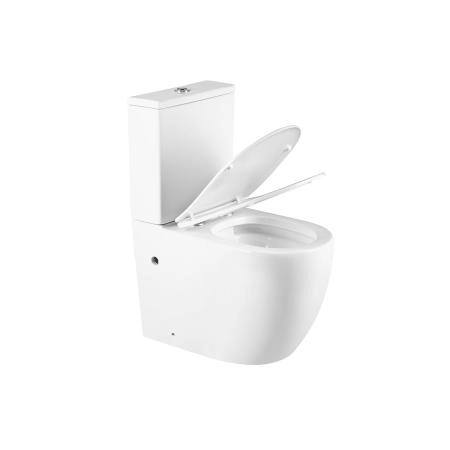 Унитаз-компакт Vincea Evo VT2-34 безободковый, белый, Geberit, ультратонкое сиденье soft-close, P-trap