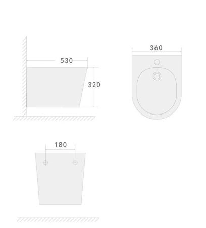 Биде подвесное Boheme Avva new Белый глянец 973-W-BIDET