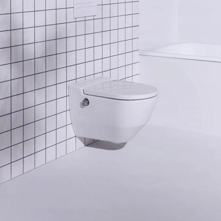 Laufen Cleanet Navia Унитаз-биде подвесн 580х370х380мм, безободковый с сиденьем (микролифт), цвет белый матов c покрытием LCC(ВРЕМЕННО не поставляем!