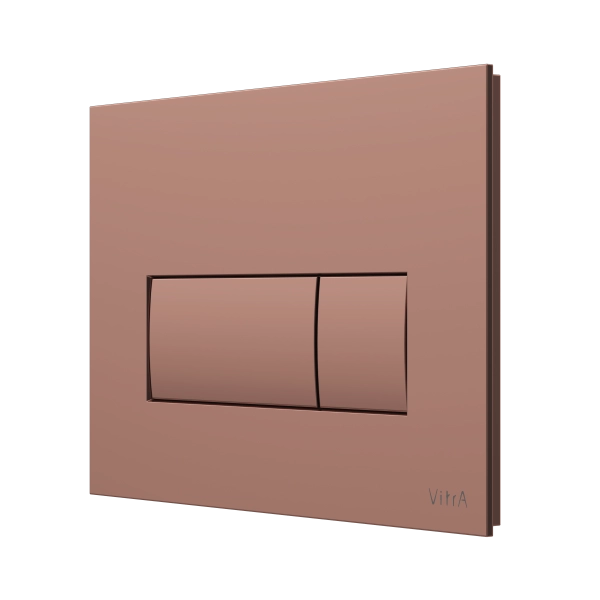 Кнопка смыва для инсталляции VitrA Root Square  740-2340 мягкая медь глянец двойный смыв