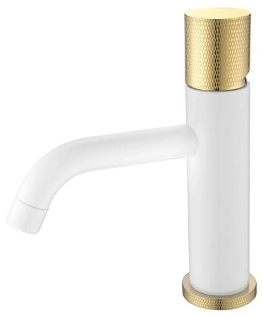 Смеситель STICK Boheme для умыв. низ. WHITE TOUCH GOLD_Комплект 121-WG.2
