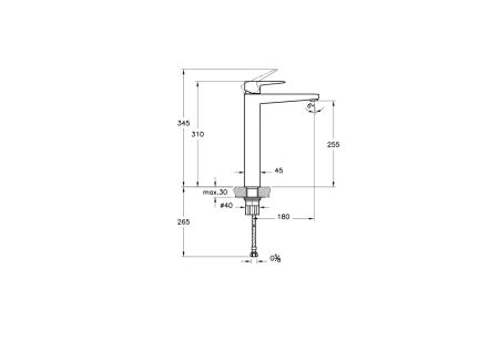Смеситель VitrA Root Square  A4273336EXP однорычажный матовый черный латунь