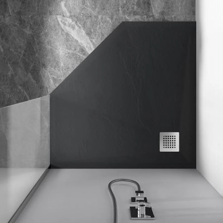 Поддон для душа Vincea из искусственного камня VST-4SP1010A, 1000*1000*25, антрацит