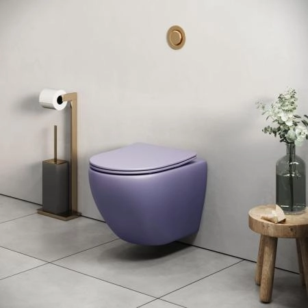 Унитаз Grossman GR-4455LIMS Color (485*365*360) ФИОЛЕТОВЫЙ МАТОВЫЙ подвесной Безободковый