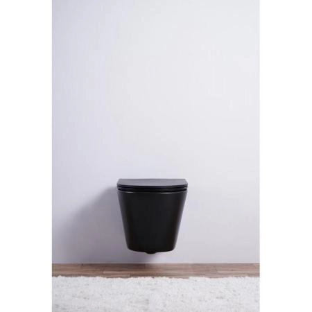 Унитаз Esbano CLAVEL (Matt Black) подвесной безободковый микролифт