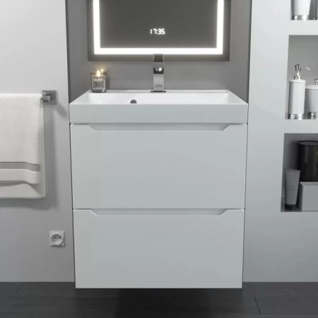 Тумба под раковину для ванной Uperwood Tanos 50 см, подвесная, белая