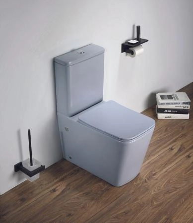 Унитаз Ceramalux 2170AXMHL голубой матовый безободковый напольный бачок микролифт