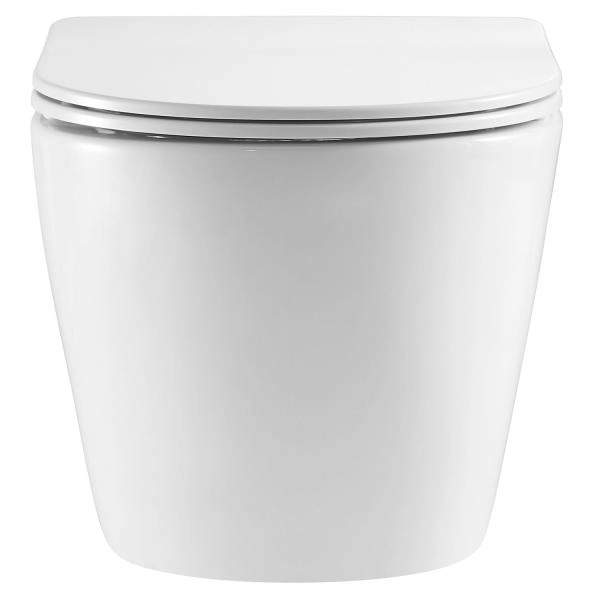 Унитазы Azario Унитаз подвесной безободковый Azario Grado AZ-0046-UQ3 с тонкой крышкой микролифт (Система смыва торнадо)