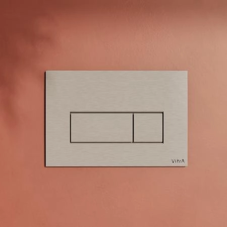 Кнопка смыва для инсталляции VitrA Root Square  740-2395 брашированный никель двойный смыв