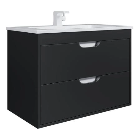 Тумба под раковину для ванной Uperwood Modul 80 см, подвесная, матовая, черная