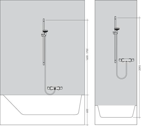 Душевой гарнитур Hansgrohe Croma Select E Multi EcoSmart 9л/мин 0,65м 26581400 хром-белый