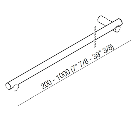 Agape Dot line Поручень, длина от 200 до 1000мм, подвесной, цвет: натуральный дуб