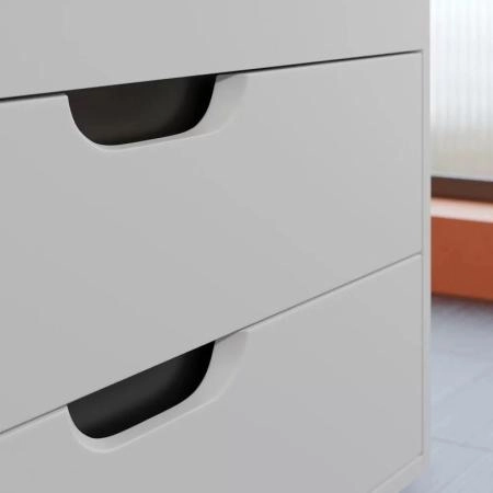 Тумба с раковиной для ванной Uperwood Modul 80 см, подвесная, матовая, белая/графит