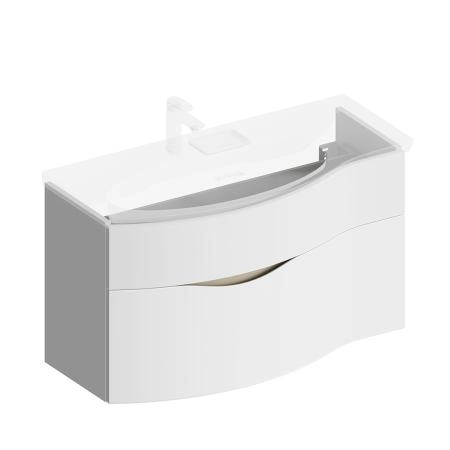 Тумба Kerama Marazzi RIVA РИВА RV.100Lh\WHT.M 100 см левая, белая матовая