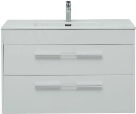 Тумба под раковину Aquanet Августа 100 белый (ручка хром)