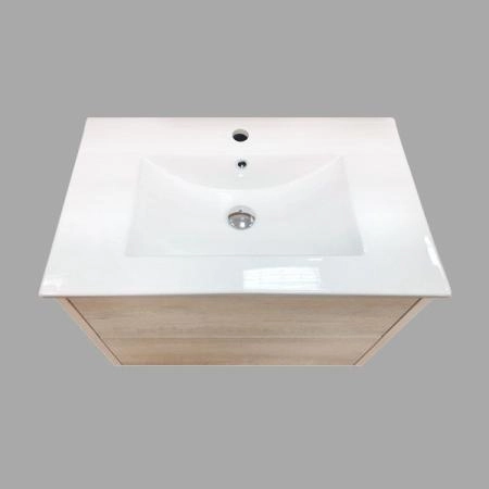 Тумба с раковиной Comforty Женева-75 дуб белый