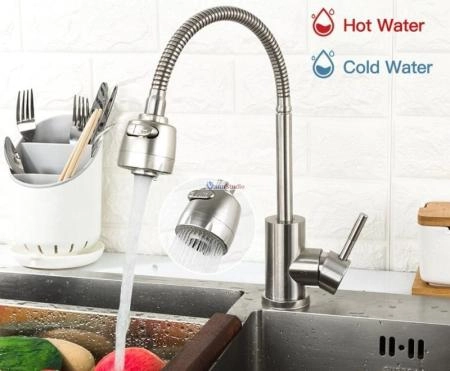 Смеситель для кухни Frap F44899-1 с краном для фильтр/воды сатин