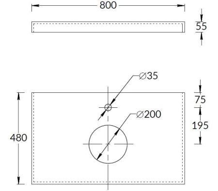Столешница Kerama Marazzi CANALETTO КАНАЛЕТТО CN80.SG560420R Столешница из керамогранита Риальто 80х48, бежевая