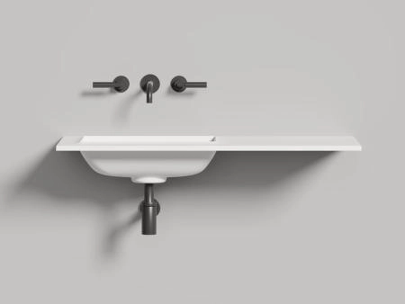 Раковина Salini ONDA EDGE SQUARE S-Stone матовая 200x70 14022061MN столешница без отв.смесителя