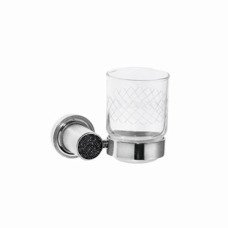 Стакан Boheme настенный ROYALE CRISTAL BLACK ХРОМ 10924-CR-B