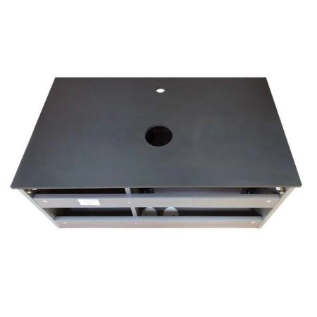 Тумба с раковиной Comforty Эдинбург-90 бетон светлый с черной столешницей