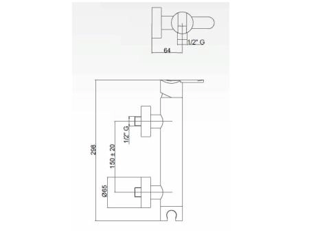 Смеситель CEZARES GARDA-DDM-01-Cr для душа,хром