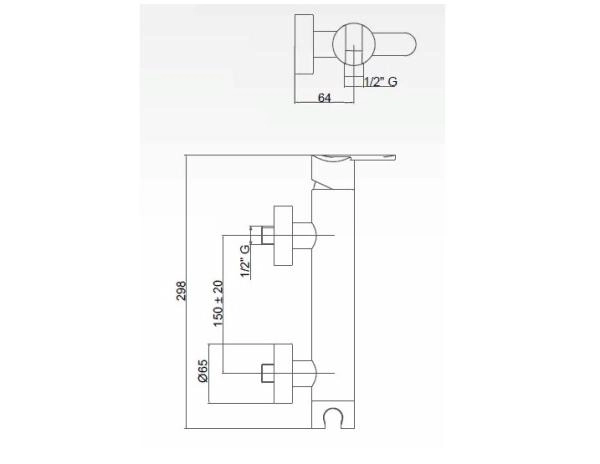 Смеситель CEZARES GARDA-DDM-01-Cr для душа,хром