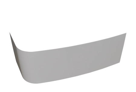 Ванна акриловая "РОНА 158х90" (правое исполнение), рама-подставка, фронтально-торцевая панель, слив-перелив автомат с сеточкой (бронза, с сифоном)