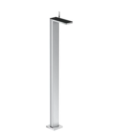 Axor MyEdition Смеситель для раковины, напольный, на 1 отв., излив 245мм, с донным клапаном, внешняя часть, цвет: хром/черное стекло