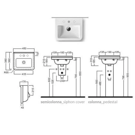 Раковина Hatria ЕrikaPro Q YXGI подвесная 45x38