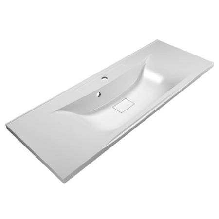 Раковина из искусственного мрамора, 1200x450x150 Белый BB1200/450-LV-MR-PR