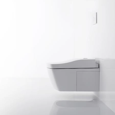 TOTO Neorest EW Унитаз подвесной 42.3x66.6x41см, безободковый, CeFiONtect, Tornado Flush цвет: белый с сиденьем WASHLET